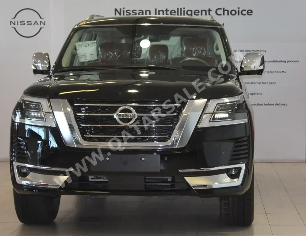 Nissan  Patrol  LE Platinum  2021  Automatic  24 Km  8 Cylinder  Four Wheel Drive (4WD)  SUV  Black  With Warranty