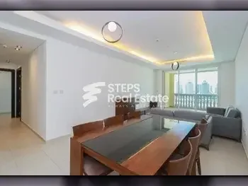 2 Bedrooms  Apartment  For Rent  in Doha -  The Pearl  Fully Furnished