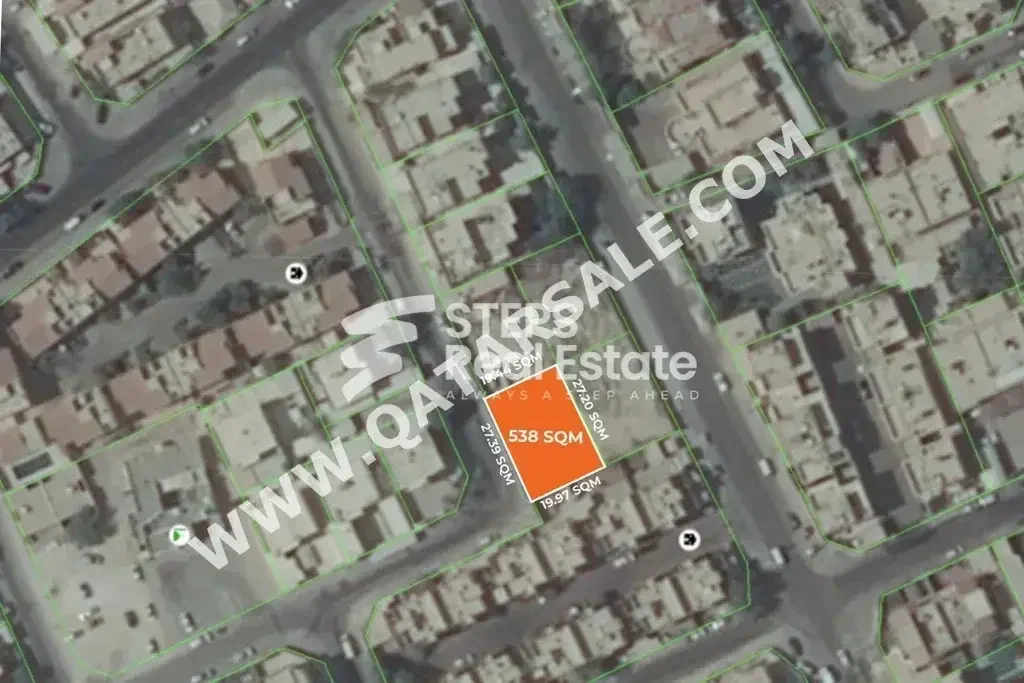 اراضي للبيع في الدوحة  - المطار القديم  -المساحة 538 متر مربع