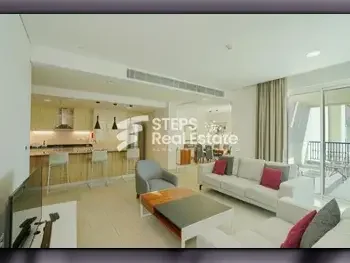 3 Bedrooms  Apartment  For Rent  in Doha -  The Pearl  Fully Furnished