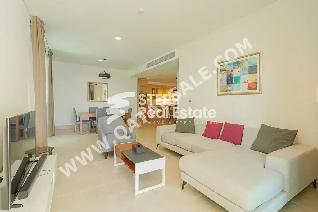 2 Bedrooms  Apartment  For Rent  in Doha -  The Pearl  Fully Furnished