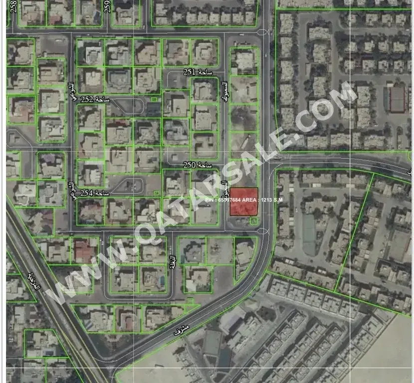 Lands For Sale in Doha  - Onaiza  -Area Size 1,213 Square Meter