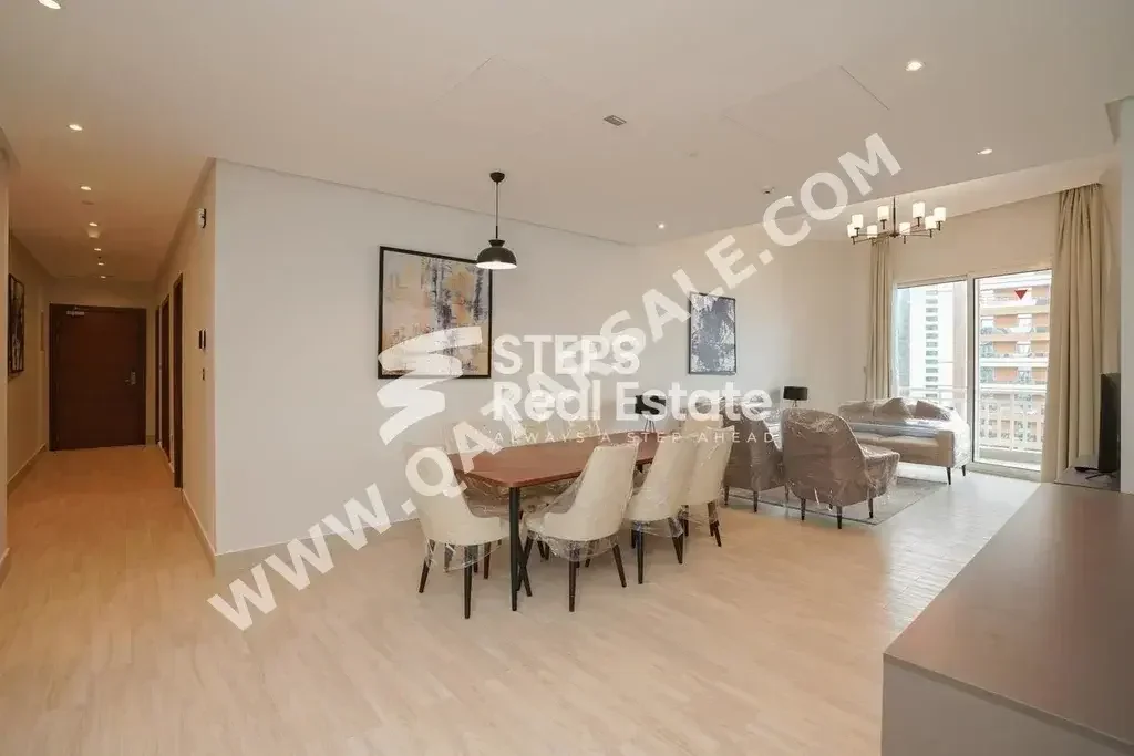 3 Bedrooms  Apartment  For Rent  in Lusail -  Marina District  Fully Furnished