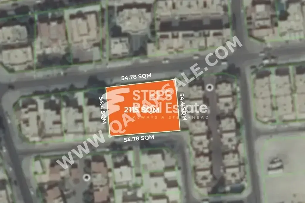 اراضي للبيع في الدوحة  - المطار القديم  -المساحة 2,115 متر مربع
