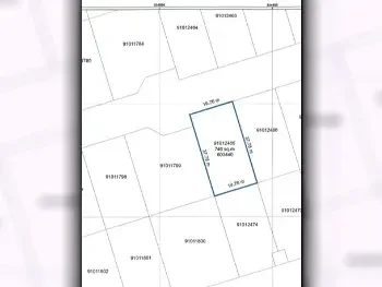 Lands For Sale in Al Wakrah  - Al Wukair  -Area Size 748 Square Meter