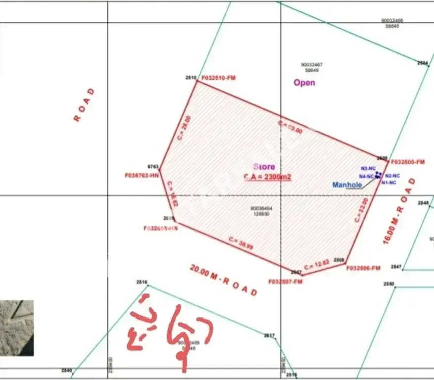 Lands For Sale in Al Wakrah  - Al Wakrah  -Area Size 2,300 Square Meter