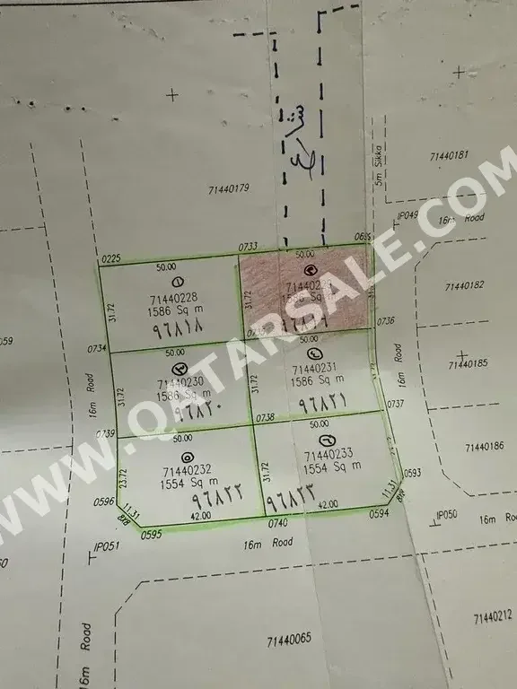 سكن عمال للبيع في أم صلال  - الخريطيات  -المساحة 1,586 متر مربع