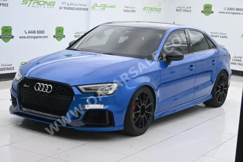 Audi  RS  3  2018  Automatic  65,000 Km  5 Cylinder  All Wheel Drive (AWD)  Sedan  Blue