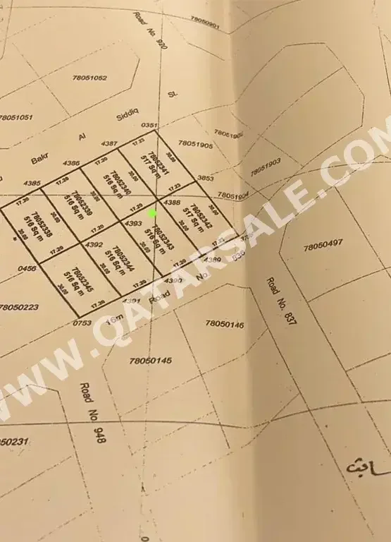 Lands For Sale in Al Shamal  - Abo Dhalouf  -Area Size 516 Square Meter