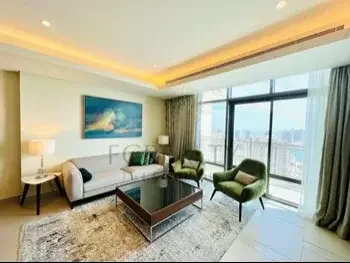 2 Bedrooms  Apartment  For Rent  in Doha -  The Pearl  Fully Furnished