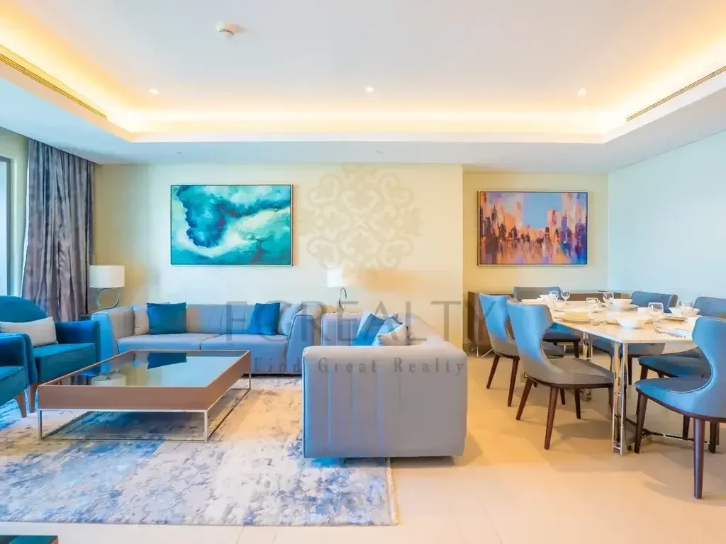 3 Bedrooms  Apartment  For Rent  in Doha -  The Pearl  Fully Furnished