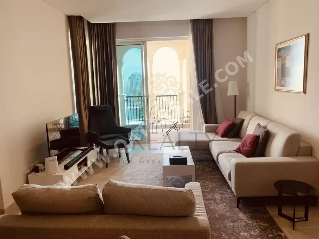 1 Bedrooms  Apartment  For Rent  in Doha -  The Pearl  Fully Furnished