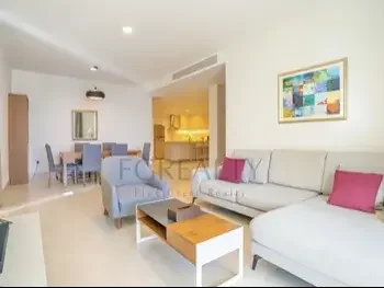 2 Bedrooms  Apartment  For Rent  in Doha -  The Pearl  Fully Furnished