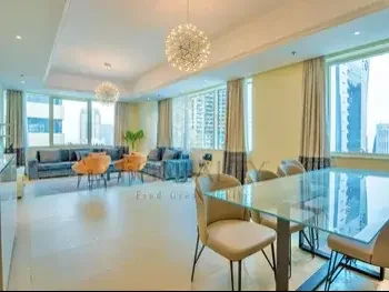 3 Bedrooms  Apartment  For Rent  in Doha -  West Bay  Fully Furnished