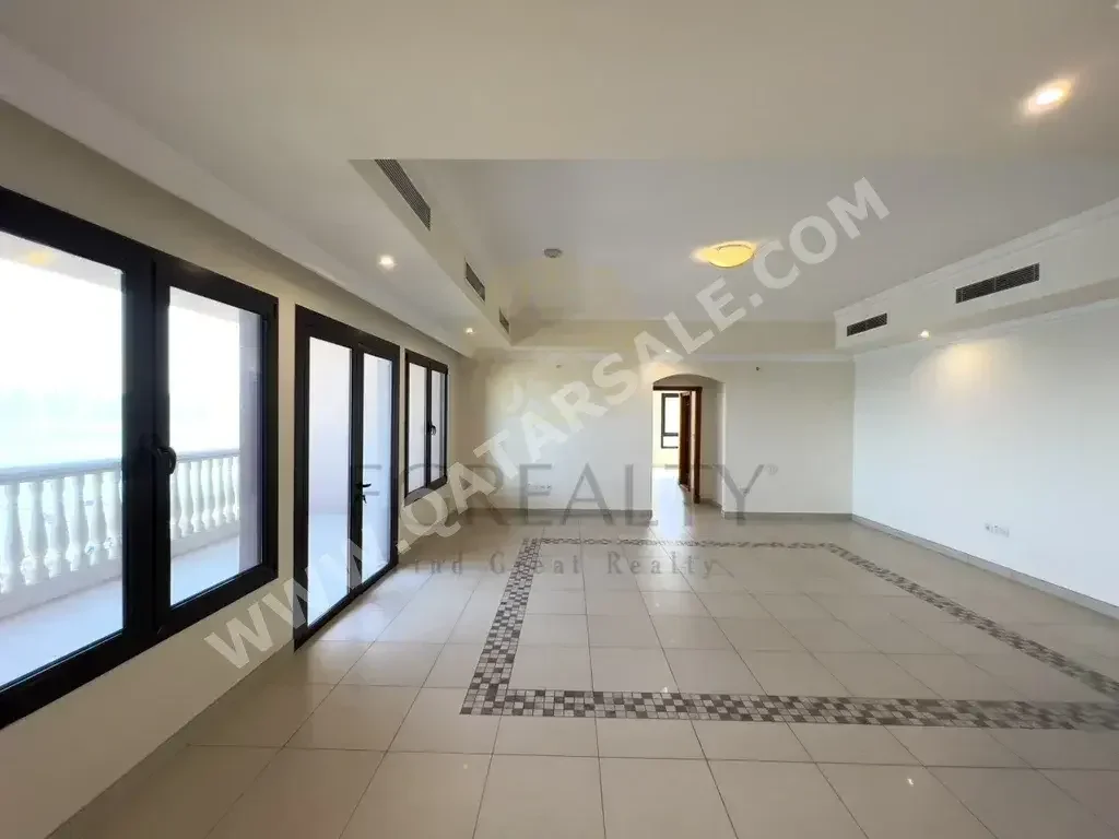 2 Bedrooms  Apartment  For Rent  in Doha -  The Pearl  Not Furnished