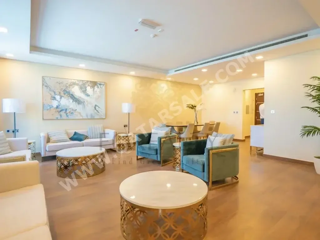 3 Bedrooms  Apartment  For Rent  in Doha -  The Pearl  Fully Furnished