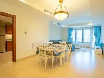 2 Bedrooms  Apartment  For Rent  in Doha -  The Pearl  Fully Furnished