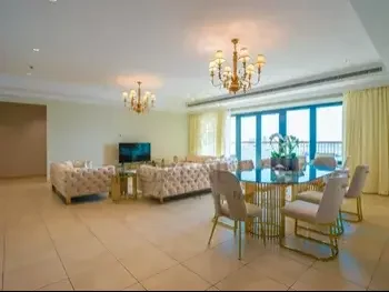 3 Bedrooms  Apartment  For Rent  in Doha -  The Pearl  Fully Furnished