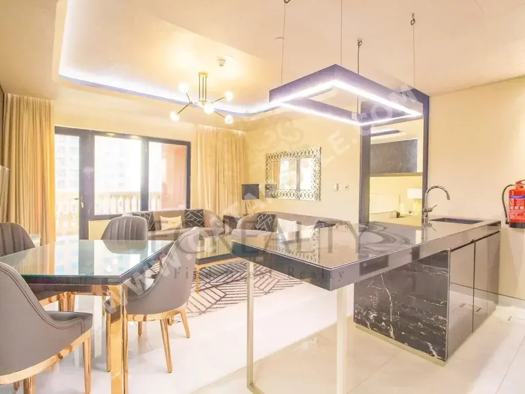 1 Bedrooms  Apartment  For Rent  in Doha -  The Pearl  Fully Furnished