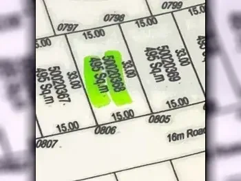 Lands For Sale in Doha  - Al Thumama  -Area Size 495 Square Meter