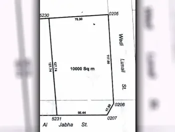 Lands For Sale in Al Daayen  - Al Sakhama  -Area Size 10,000 Square Meter