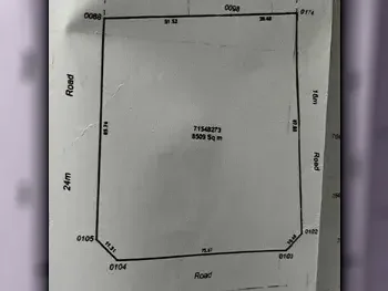 Lands For Sale in Umm Salal  - Umm Salal Ali  -Area Size 8,000 Square Meter