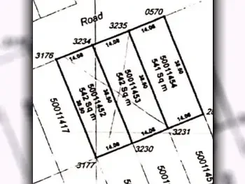 Lands For Sale in Al Rayyan  -Area Size 542 Square Meter