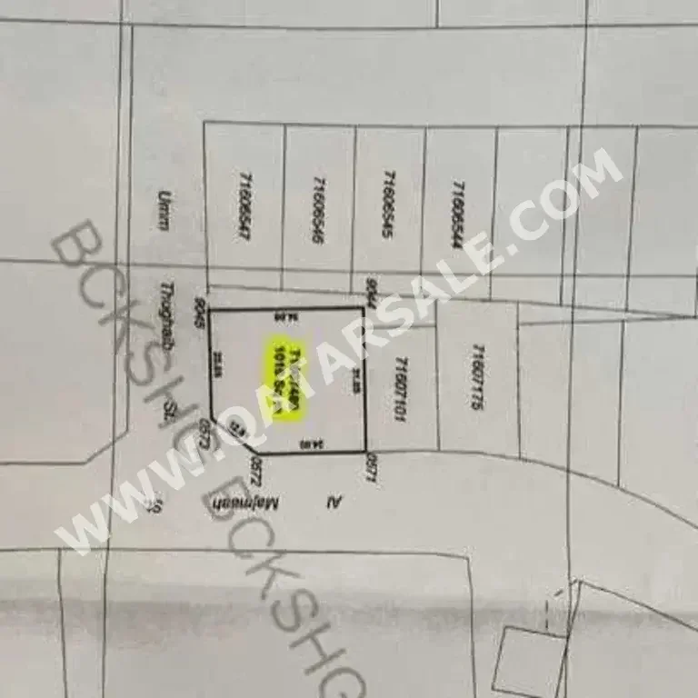 Lands For Sale in Umm Salal  - Umm Al Amad  -Area Size 1,016 Square Meter