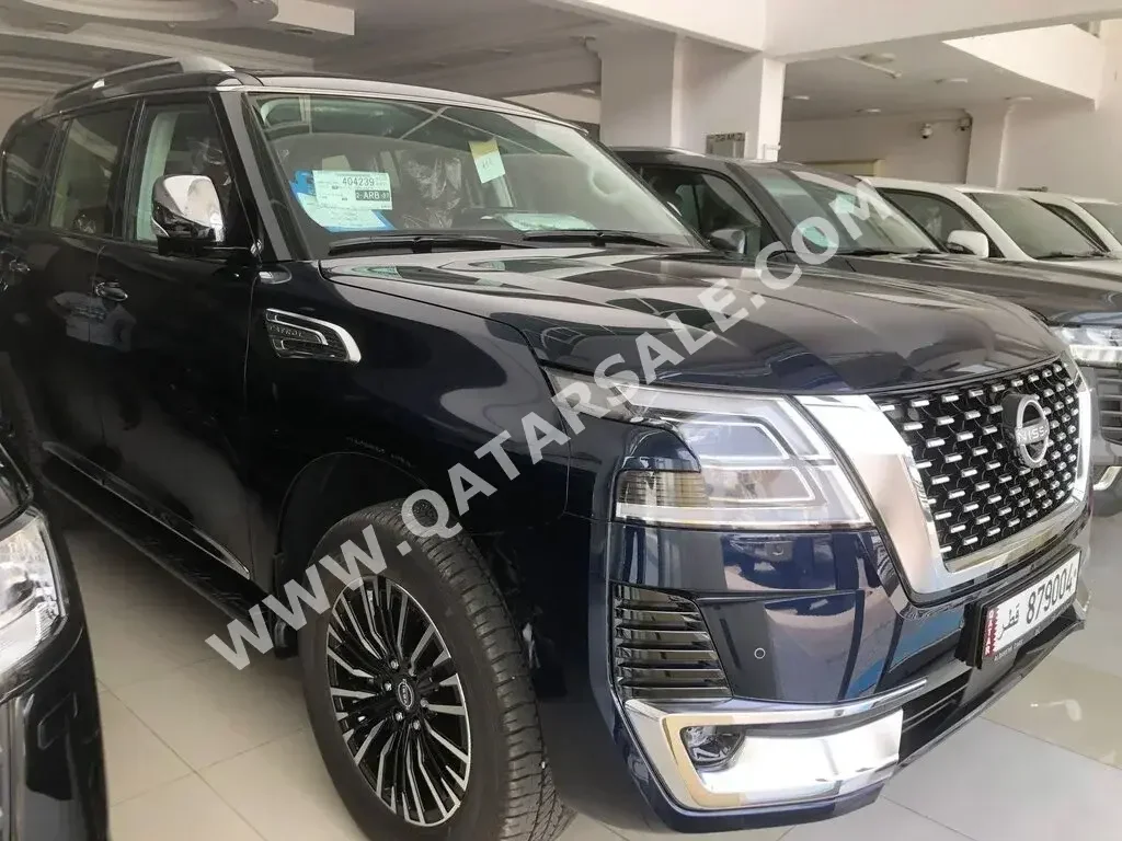 Nissan  Patrol  Platinum  2023  Automatic  0 Km  6 Cylinder  Four Wheel Drive (4WD)  SUV  Blue  With Warranty