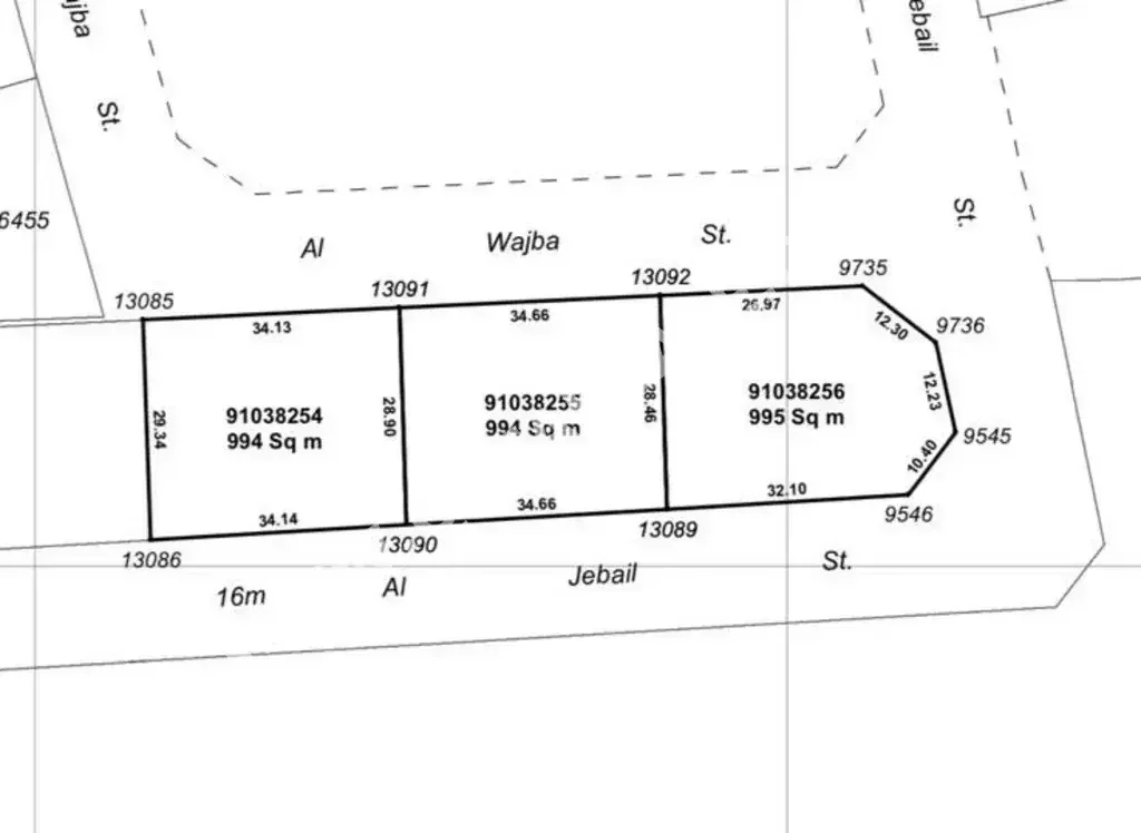 Lands For Sale in Al Wakrah  - Al Wukair  -Area Size 995 Square Meter