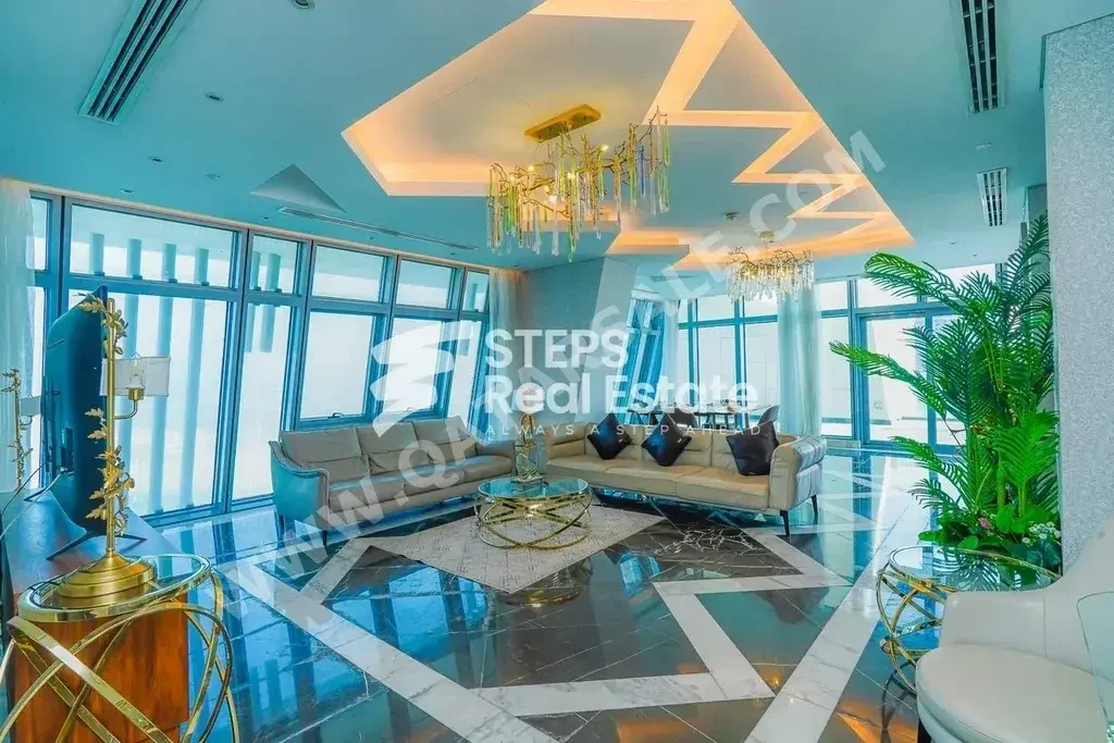 Labour Camp 4 Bedrooms  Penthouse  For Rent  in Lusail -  Waterfront Residential  Fully Furnished