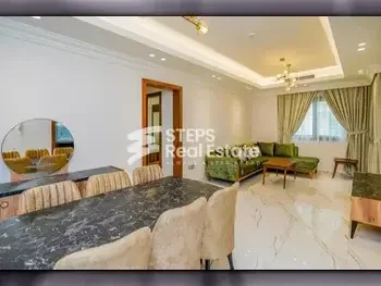 2 Bedrooms  Apartment  For Rent  in Doha -  The Pearl  Fully Furnished