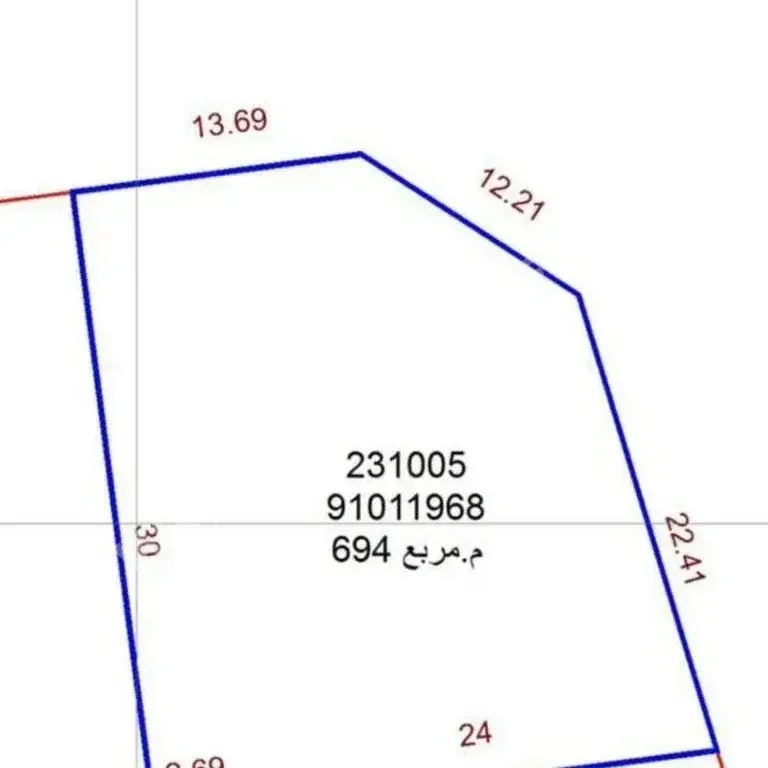 Lands For Sale in Al Wakrah  - Al Wukair  -Area Size 695 Square Meter