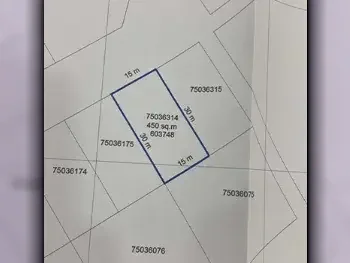 Lands For Sale in Al Khor  - Al Dhakira  -Area Size 450 Square Meter