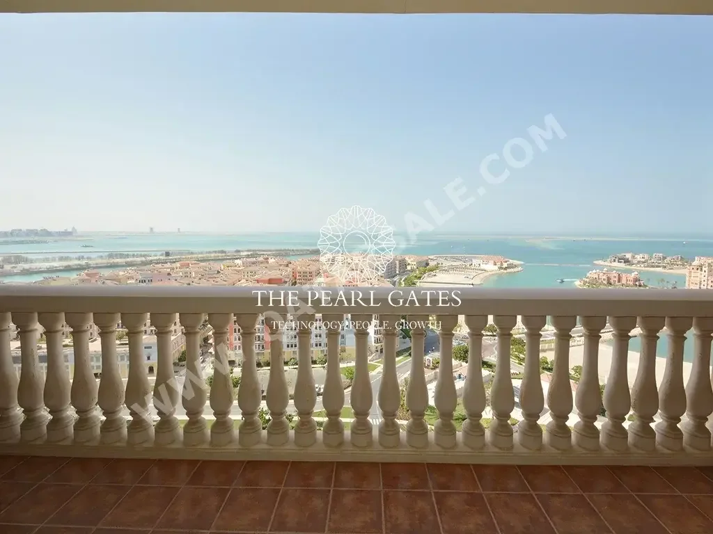 2 Bedrooms  Apartment  For Rent  in Doha -  The Pearl  Semi Furnished