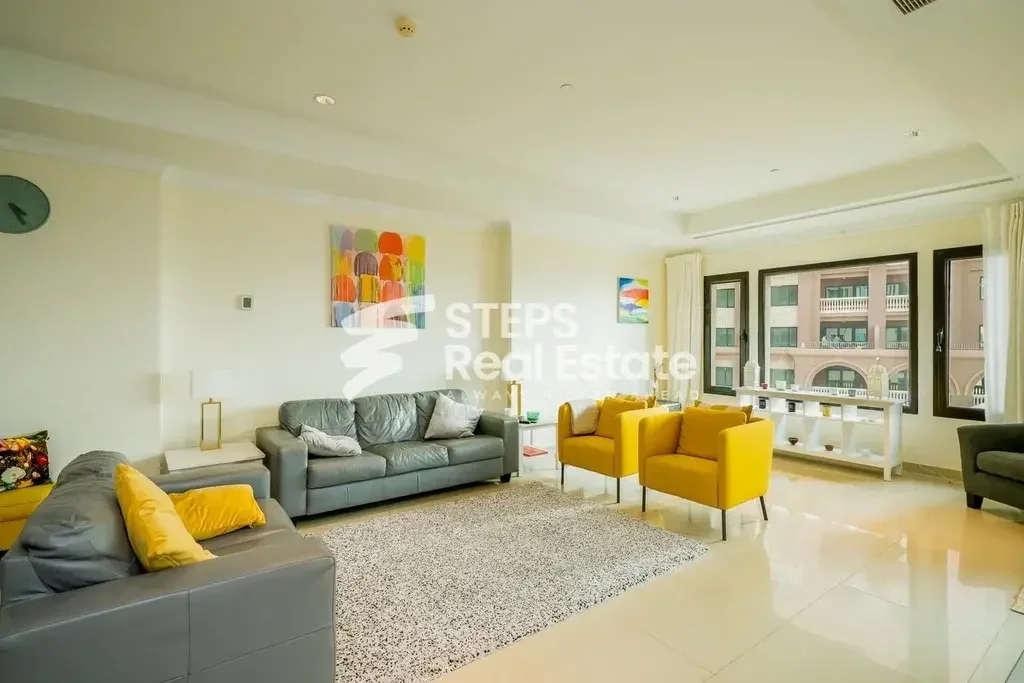 1 Bedrooms  Apartment  For Rent  in Doha -  The Pearl  Fully Furnished