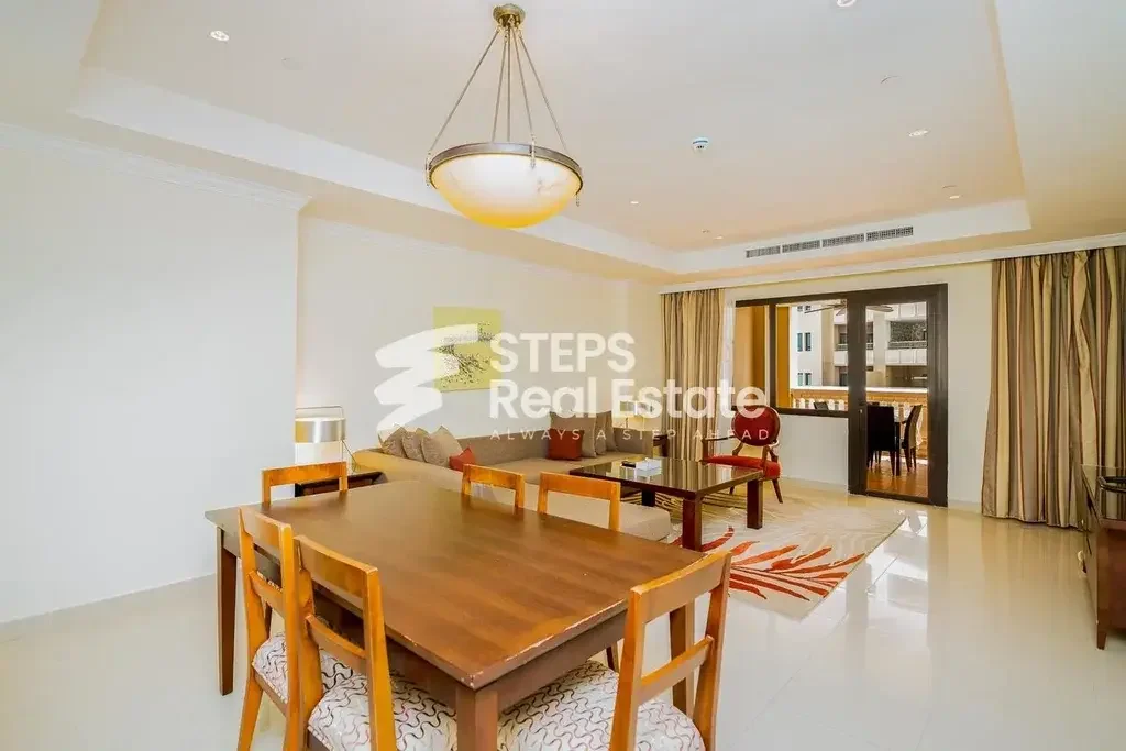 2 Bedrooms  Apartment  For Rent  in Doha -  The Pearl  Fully Furnished