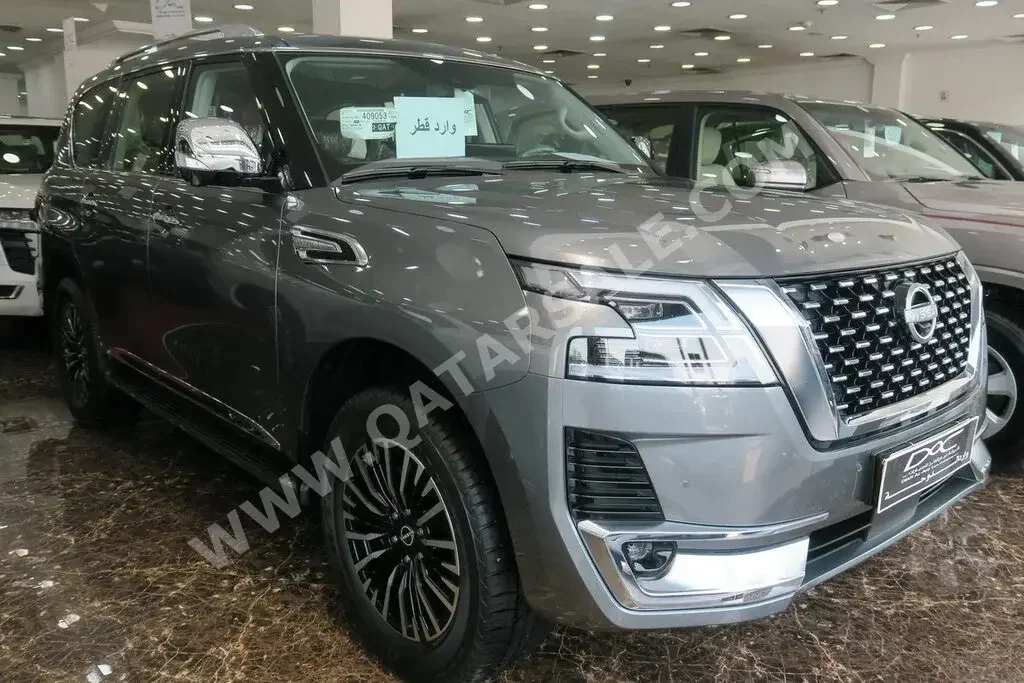 Nissan  Patrol  Platinum  2023  Automatic  0 Km  6 Cylinder  Four Wheel Drive (4WD)  SUV  Gray  With Warranty