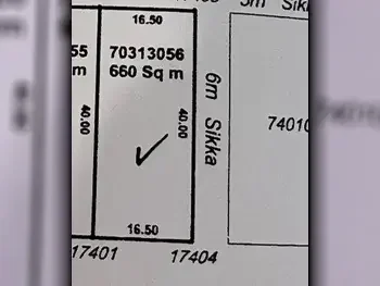 Lands For Sale in Al Daayen  - Sumaysimah  -Area Size 660 Square Meter