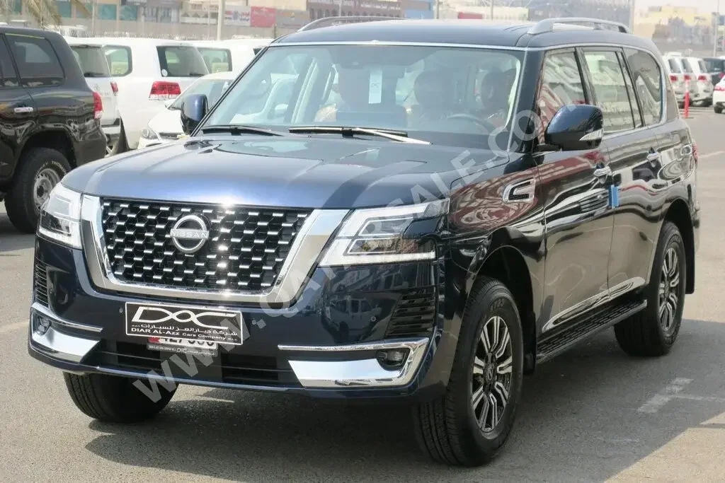 Nissan  Patrol  Titanium  2023  Automatic  0 Km  6 Cylinder  Four Wheel Drive (4WD)  SUV  Dark Blue  With Warranty