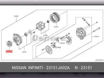 Car Parts - Nissan  Altima  - Alternators & Starters  -Part Number: 23151JA02A