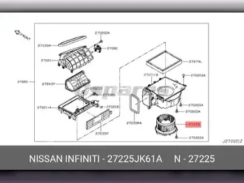 Car Parts - Nissan  Altima  - Engine & Engine Parts  -Part Number: 27225JK61A