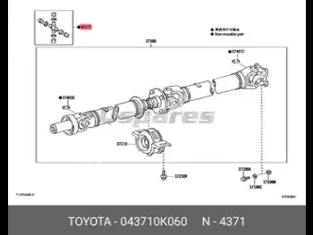 قطع غيار السيارات - تويوتا  هاي لوكس  - الديفرنش و الدرايف شفت و الاكسل  -رقم القطعة: 043710K060