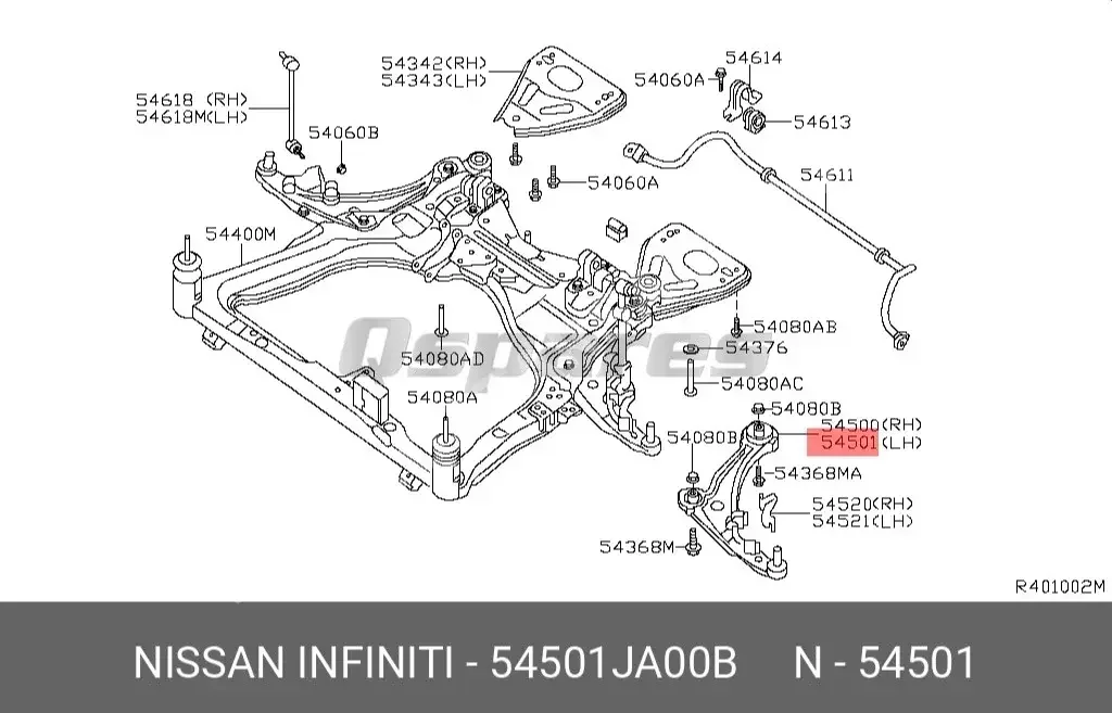 قطع غيار السيارات - نيسان  ألتيما  - الديفرنش و الدرايف شفت و الاكسل  -رقم القطعة: 54501JA00B