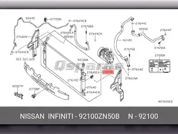 Car Parts - Nissan  Altima  - Heating & Air Conditioning  -Part Number: 92100ZN50B