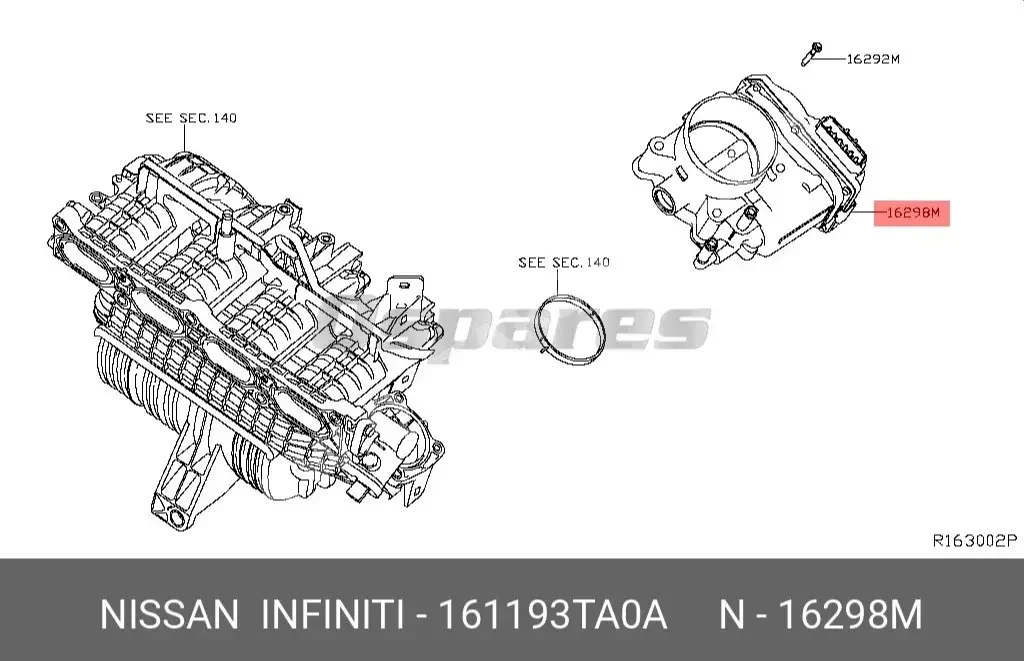 Car Parts - Nissan  Altima  - Engine & Engine Parts  -Part Number: 161193TA0A