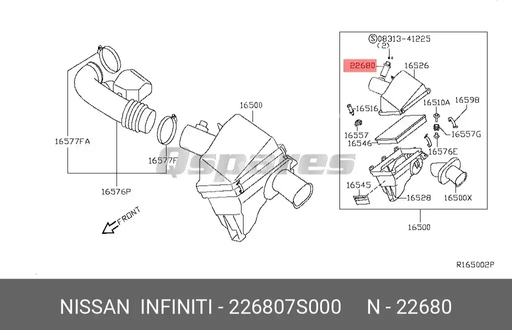 Car Parts - Nissan  Altima  -Part Number: 226807S000