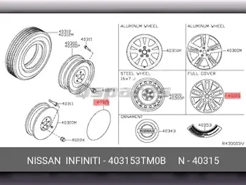 Car Parts - Nissan  Altima  - Filters & Caps  -Part Number: 403153TM0B