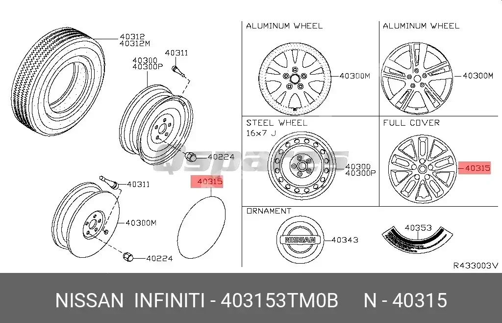 Car Parts - Nissan  Altima  - Filters & Caps  -Part Number: 403153TM0B