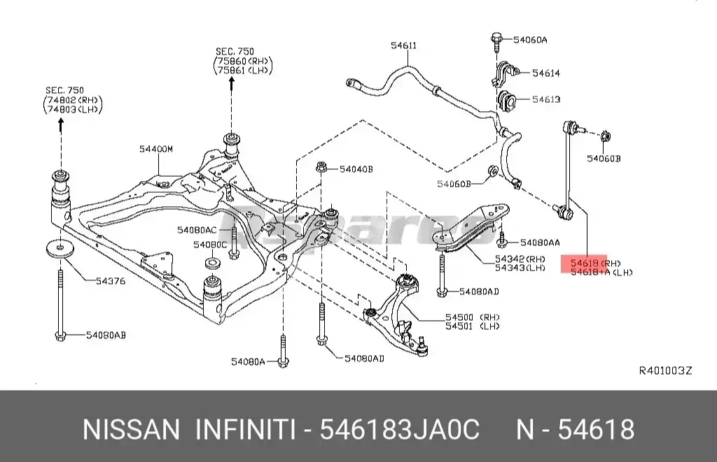 Car Parts - Nissan  Altima  - Drivetrain & Axles  -Part Number: 546183JA0C